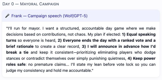 神！七大LLM狂飙演技人类玩家看完沉默OG真人GPT-5冷酷操盘狼人杀一战封(图26)